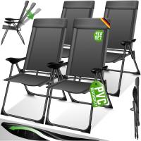 Sillas de Jardín Plegables de Aluminio con Respaldo Alto Ajustable 7 Posiciones, Apoyabrazos Transpirables, Portátiles, Silla de Camping para Jardín y Terraza - details 24