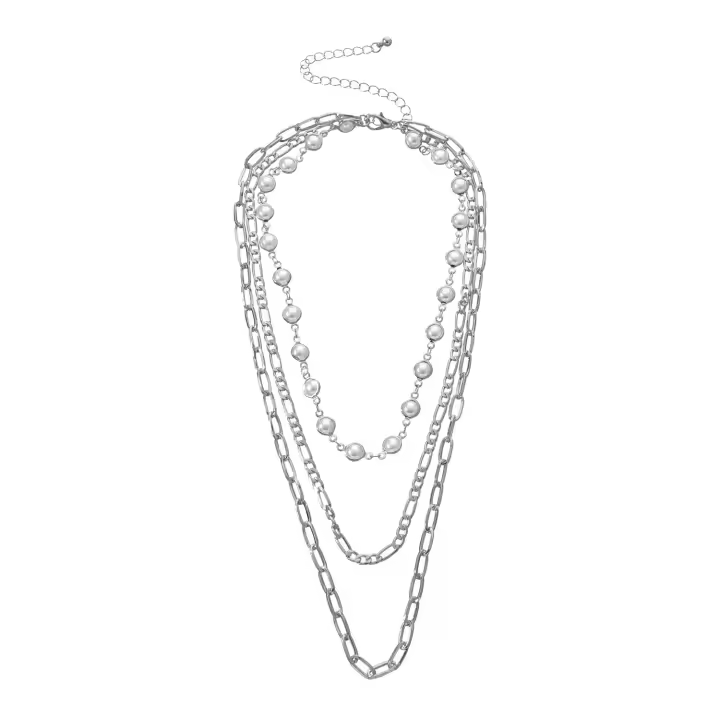 Nueva Perla multicapa moda temperamento collar con colgante para mujer collar de Metal de moda - 1