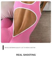 Monos de Yoga sin Espalda Conjunto Deportivo de Secado Rápido para Mujeres Ropa de Gimnasio Fiess - details 4