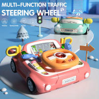 Volante de simulación eléctrica para niños, juguete con música ligera, cochecito educativo temprano, conducción portátil, juguetes vocales, regalos - details 0