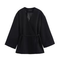Pantalones Amplios Estilo Kimono con Cinturón Moda Casual Europea Americana para Mujeres - details 1