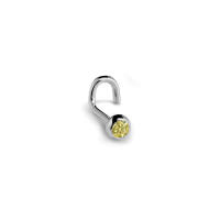 Piercing de acero con gema para la nariz, anillos de oro con tornillo para la nariz, piercing para la nariz, 1,5-3mm, 20g, 1 ud. - details 8