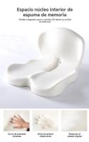 Cojín de Espuma Viscoelástica para Asiento,Almohada de Apoyo Lumbar para Aliviar el Dolor de Ciática,para Oficina y Coche - details 6