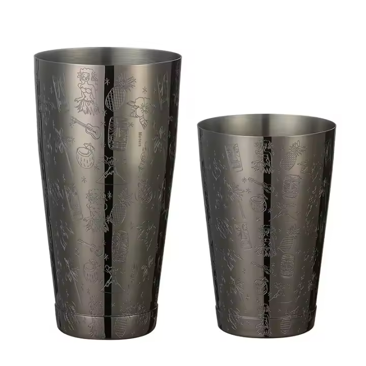 Coctelera Trasera Boston Shaker: Juego de 2 piezas: Herramienta de Barra de barmano profesional with peso de 18,6 Oz y peso de 25 oz - 1
