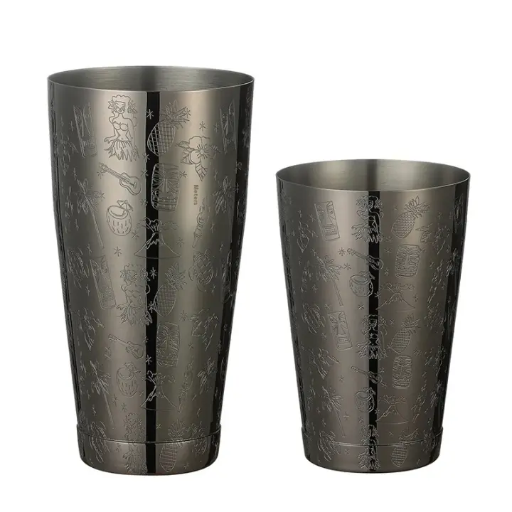 Coctelera Trasera Boston Shaker: Juego de 2 piezas: Herramienta de Barra de barmano profesional with peso de 18,6 Oz y peso de 25 oz - 1
