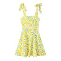 ZA Vestido estampado con tirantes de moda de estilo veraniego nuevo hecho a mano europeo y americano para mujer - details 2