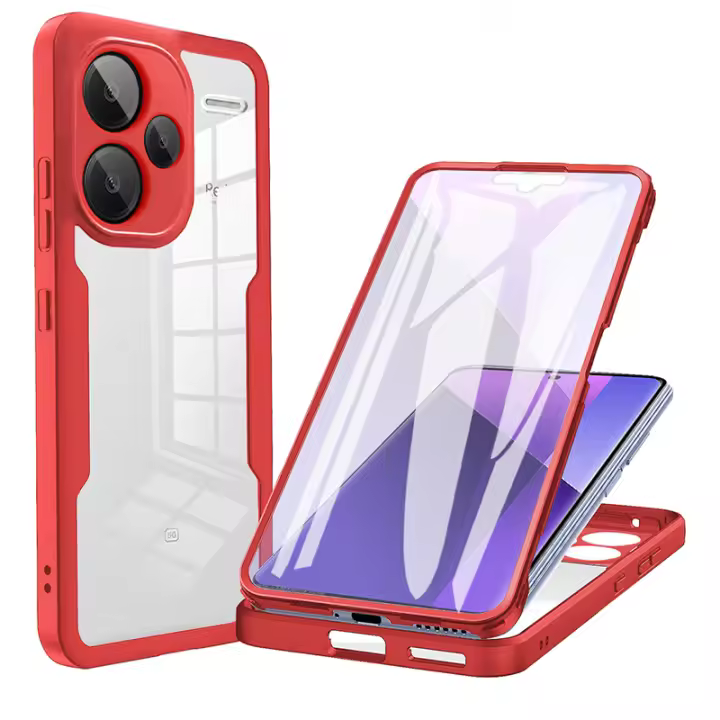 Funda de protección completa 360 para Xiaomi Redmi Note 13 Pro + Plus 5G con película protectora incorporada - 1