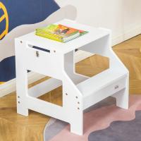Taburete de Aprendizaje 2 en 1 Versátil para Niños Mayores de 3 Años Escritorio Convertible con Escritura y Barra de Seguridad 42x44x86 cm Gris - details 7