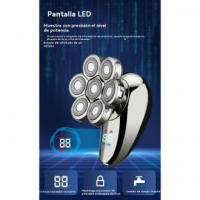 Afeitadora eléctrica con pantalla digital siete cabezales cortador de pelo calvo cortapelos eléctrico de empuje afeitadora multifunción - details 9