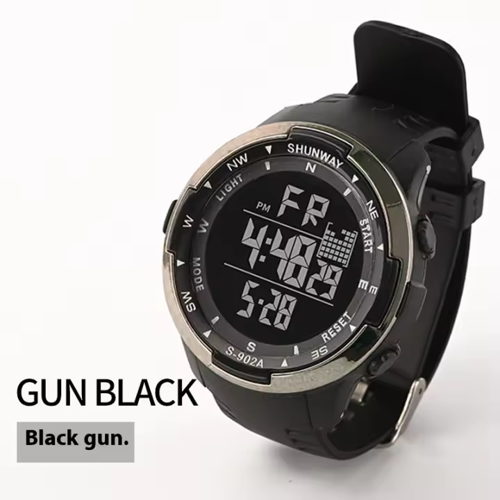 SHUNWAY Shengwei Sports Outdoor Reloj electrónico impermeable con luz nocturna para hombre - 1