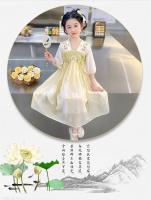 Vestido de Princesa Hanfu Nuevo Verano 2025 Estilo Chino Antiguo para Niñas - details 2