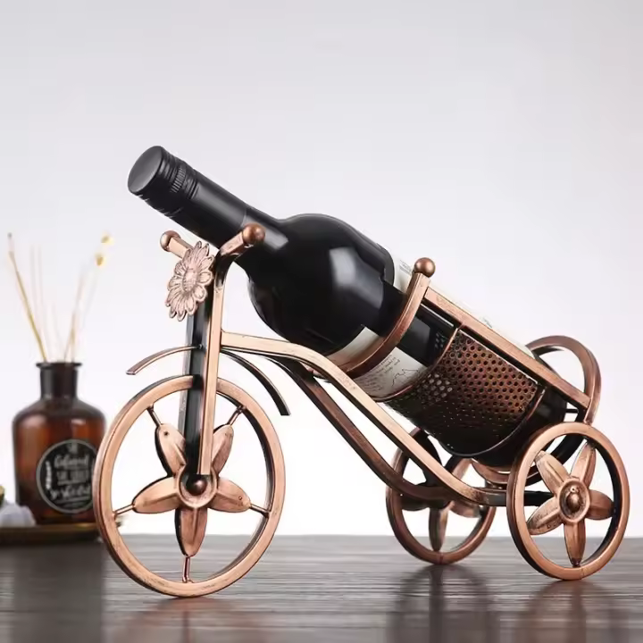Soporte de botella de vino de diseño de carro, estante de almacenamiento de botellas de exhibición de gabinete, decoración del hogar, herramientas de Bar de cocina - 1