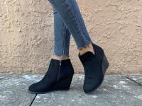 Nuevos zapatos de mujer de otoño con estampado de leopardo, tacón alto, botas Martin con tacón de cuña - details 25