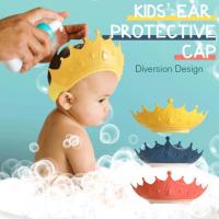 Gorro de ducha con forma de corona para niños, gorro de baño para evitar que el agua entre en la oreja, gorro de champú, protector para lavar el cabello - details 3