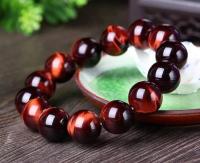 Pulsera de Ojo de Tigre Rojo Natural Amuleto de Buena Suerte Hecho a Mano para Hombres y Mujeres - details 5