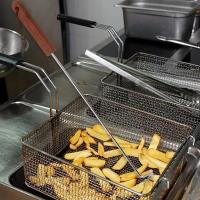 Nuevo Gancho giratorio de carne de acero inoxidable para barbacoa con mango de madera, gancho para carne, gancho para aleta de comida, fácil de limpiar - details 14