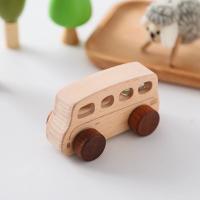 Autobús de madera para bebé, juguete de autobús de haya, juego de empuje manual, juguetes educativos Montessori - details 3