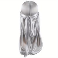 Gorro de seda Durag para hombre, Bandana sedosa Du Rag Doo Rag, gorro con ondas de cola larga - details 7