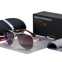 Gafas de sol de aleación polarizadas con gradiente para hombre y mujer, gafas de sol de piloto, gafas de sol con espejo - details 27