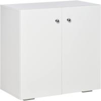 2 Puertas Auxiliar 2 Estantes Libros Ropa Juguetes Estilo Morno 70x39x70 cm Blanco - details 0