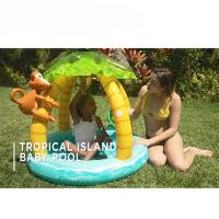 Piscina al Aire Libre para Niños Diseño de Coco de Isla Tropical Juegos de Agua divertidos bajo Parasol de Sol - details 1