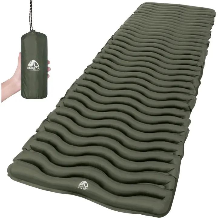 Inflable Portatíl Colchón de Aire para Camping Acampa Colchones Hinchable Utraligero y Resistente Cama Colchoneta de Dormir al Aire Libre Viaje Playa - 1