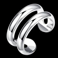 -Anillo de Plata de Ley 925 para mujer, joyería de dos líneas, elegante, Retro, regalo de fiesta - details 4
