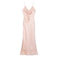 PB & ZA2025 vestido decorativo en capas con cuello en V ajustado temperamento Estilo de vacaciones falda larga novedad de verano llegada ropa de mujer - details 1