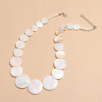 Collar de concha blanca Natural, gargantilla de cuentas redondas, joyería clásica de playa, 10-30mm - details 6
