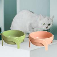 with Stand Raised Cat Bowl Anti overturning HIPS Elevated Dog Bowls Neck Protection Candy Color Cat Food Bowl Kitten - details 4