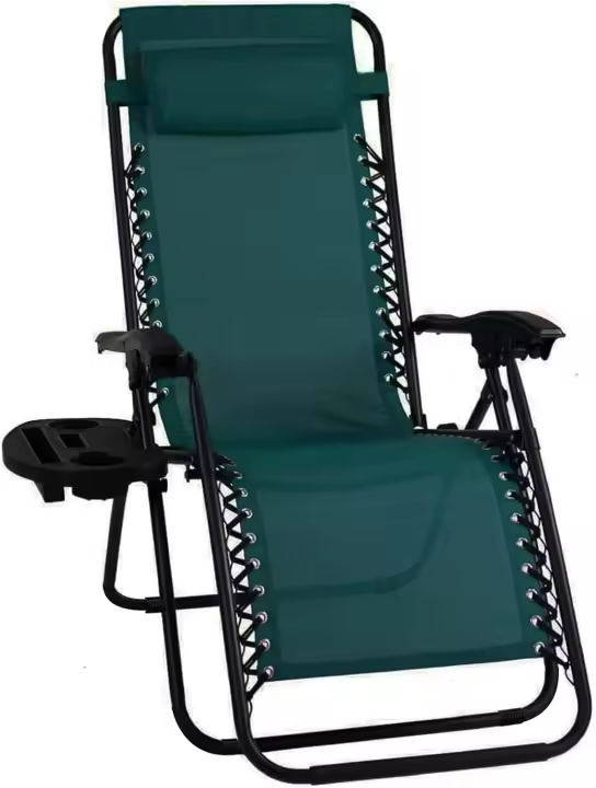 Tumbonas Plegables,Tumbonas Jardin Exterior Silla de Playa con Portavasos y Reposacabezas,Silla de Playa Ajustable para Jardín,Playa,Piscina,Terraza,Carga de 150 KG - 1