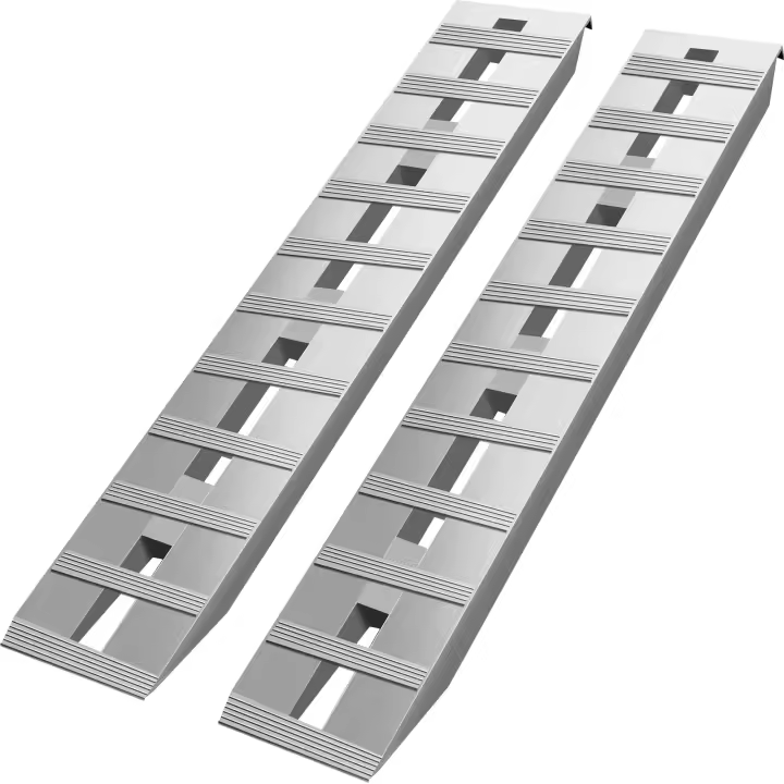 SucceBuy Rampas de aluminio de 60 x 12 pulgadas, camión con remolque para automóvil de 6500 libras, 1 par con extremo de gancho - 1