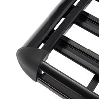 Portaequipajes universal de aluminio, portaequipajes para coches, carga hasta 68 kg, color negro, 127 x 97 cm - details 5