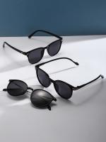 Conjunto de 3 Gafas para Mujer con Remaches, Estilos Redondos y Diferentes, Personalidad Vanguardista, Gafas Polivalentes de Calle - details 1