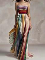 Elegante Vestido de Moda de Verano sin Mangas Vestido de Fiesta de Holiday con Estampado de Parche de Moda para Mujeres 2024 - details 0
