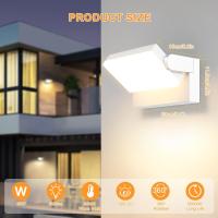 Apliques LED 60W Pared Exterior Interior 360 °   Rotación Negra Lámpara de Pared para Entrada Terraza Pasillo Focos LED Exterior 5000 Lumen Blanco Cálido 3000K Impermeable - details 32