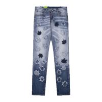 Dsquared2 pantalones vaqueros ajustados para hombre SN34 pantalones holgados con agujeros y emblemas pantalones vaqueros bordados - details 4