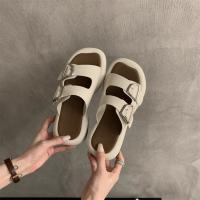 Sandalias Platas Suaves de Verano Estilo Coreano de Medio Dragón para Mujeres - details 3