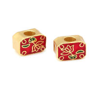 Pulseras de Brass Dorado Mate 4PCS Grande Agujero Abalorios para Hacer Joyas DIY - details 47