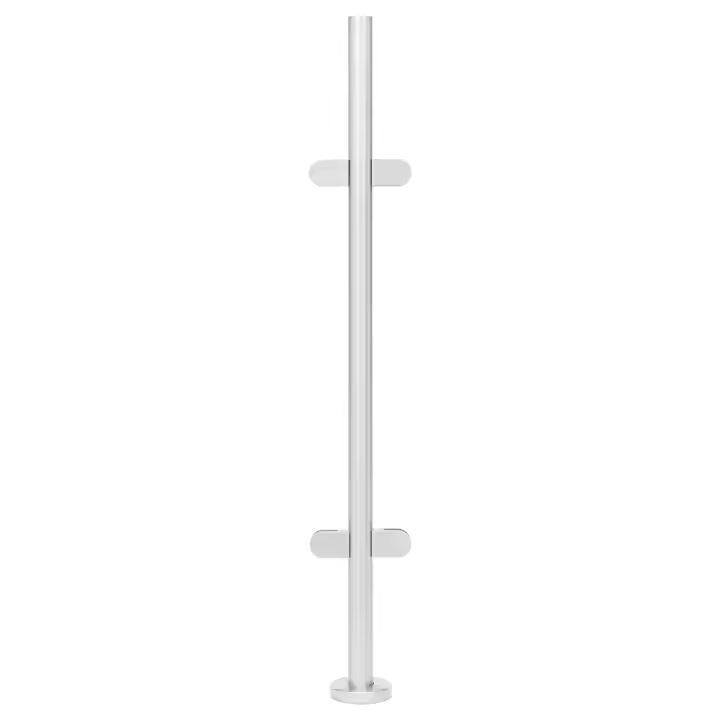 Poste medio de barandilla de vidrio de acero inoxidable de 110 cm para villas, balcones y escaleras - 1