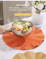Juego de 6 Manteles de Mesa Redondos con Diseño Tejido Resistentes al Calor, Lavables, Antideslizantes para Mesa de Comedor - details 5