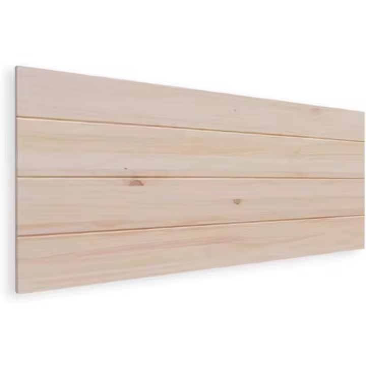 Gabo de Madera Rústico Vintage para Cama (145 x 44 cms.) Estilo Nórdico Crudo sin Pintar - 1