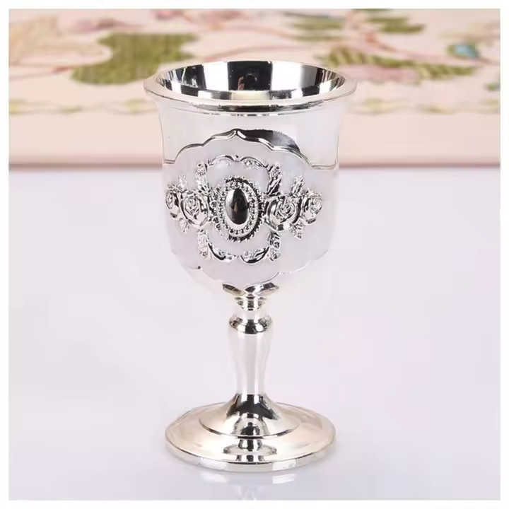 Vintage Palace grabado wer patrón copa copa de vino Bar copa de vino de Metal copa de champán cola para beber - 1