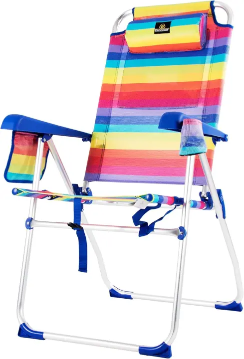 Palmera 2081-3 - Silla de Playa Plegable con reposabrazos Posiciones. Textileno (Elegancia) - 1