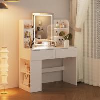 Mesa de Maquillaje LED Regulable Vanity con 2 Cajones y 4 Estantes Estante Inferior - details 7