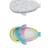 Arco iris cambio gradual niños tiburón zapatillas geniales lindo de dibujos animados antideslizante sandalias de bebé - details 14