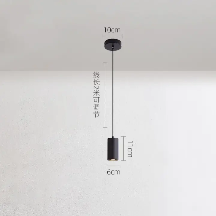 Candelabro LED moderno y minimalista para mesita de noche, luz de dormitorio, luz de restaurante, Mostrador de bar, candelabro pequeño de una sola cabeza - 1