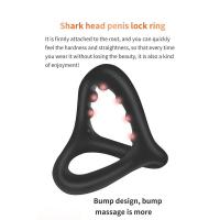 Anillos de silicona Leten para mejorar la erección, anillo triangular con cuentas de masaje, juguetes sexuales para hombres con eyaculación retardada - details 1