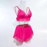 Conjunto de 2 piezas de ropa sexy, ropa interior Ence para mujer, pijama rosa elegante, ropa casual - details 2