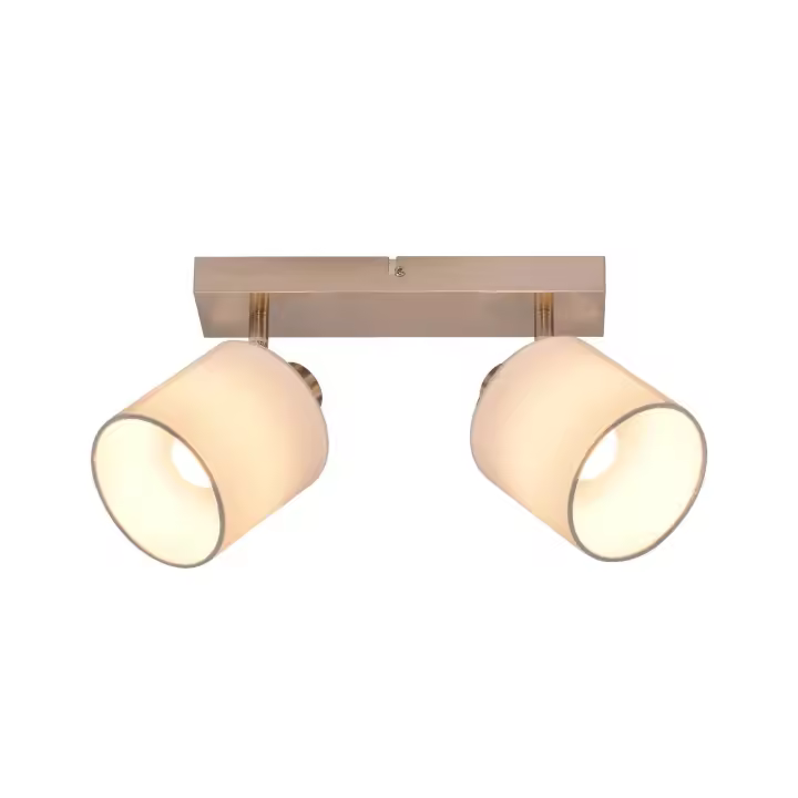 CBJKTX 2 Focos de Techo Modernos E14 Plata 350 °   Lámpara de cocina giratoria MAX.25W con pantalla de tela para dormitorio - 1